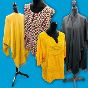 Women’s Plus Size 3X Boho Minimalist Career Capsule Clothing Bundle – 4 Pieces